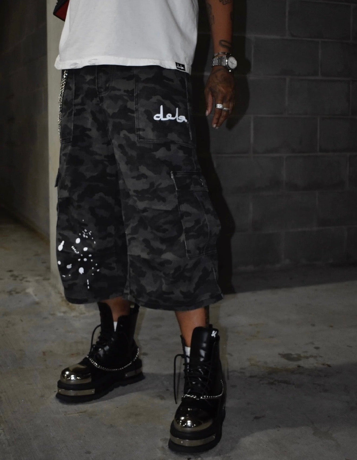 Black Utility Shorts