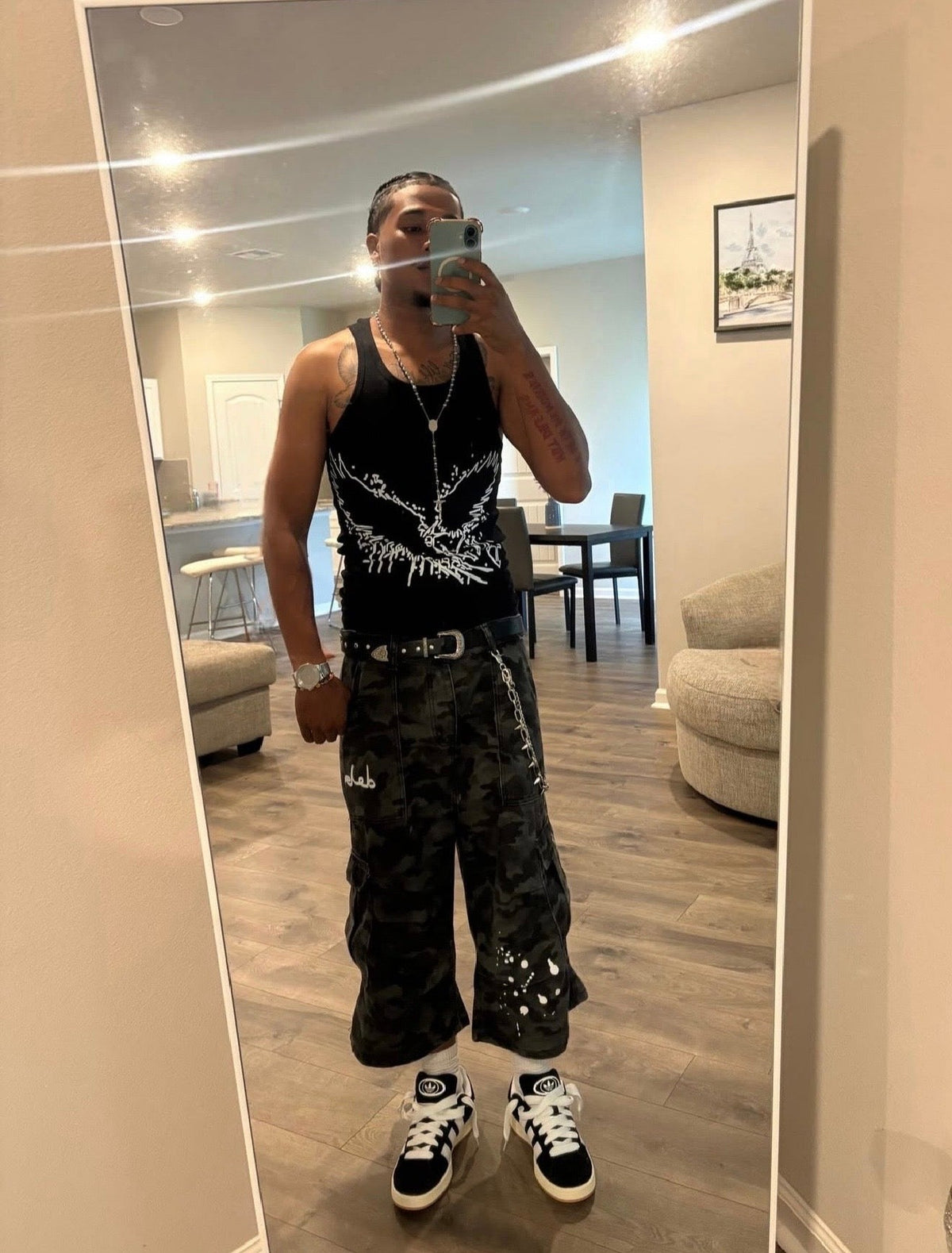 Black Utility Shorts