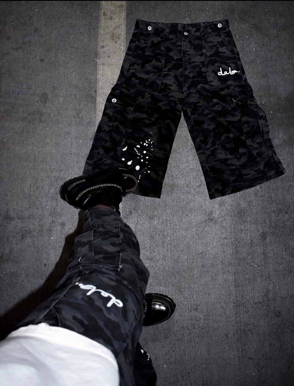 Black Utility Shorts