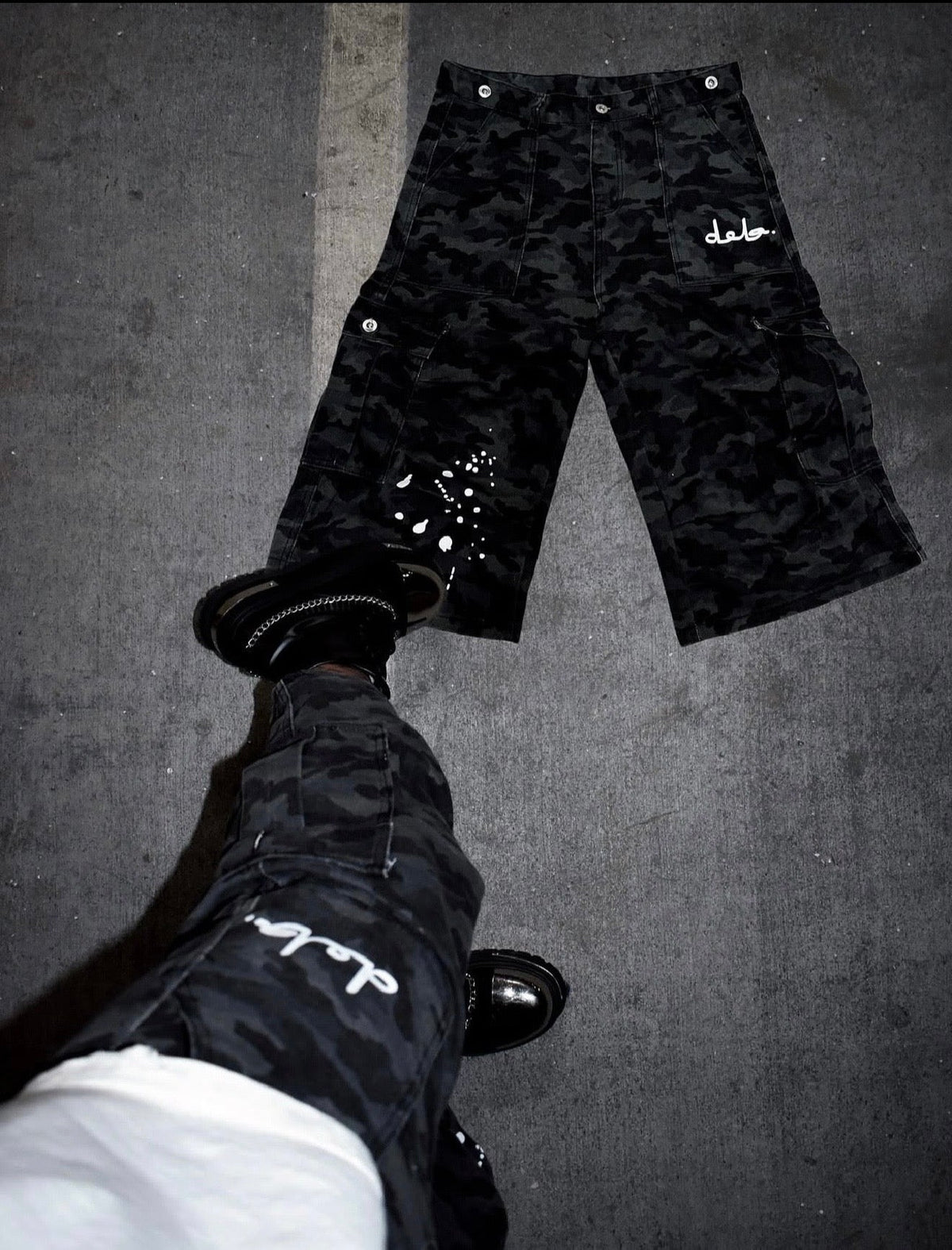 Black Utility Shorts