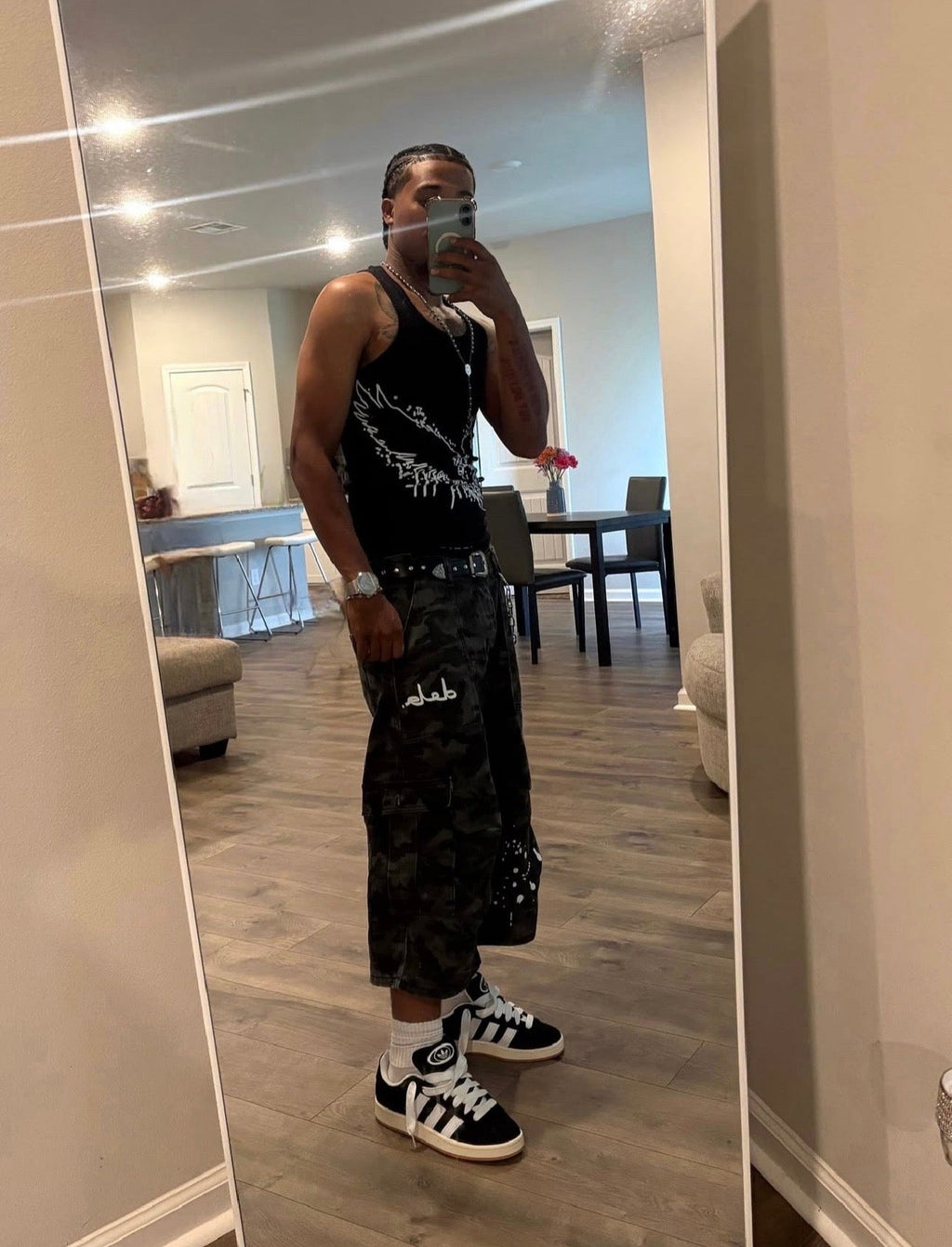 Black Utility Shorts
